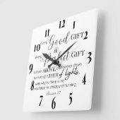 キリスト感動的教聖句 スクエア壁時計 (傾斜)