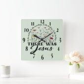 キリスト感動的教聖句 スクエア壁時計 (ホーム)