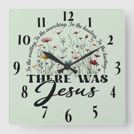 キリスト感動的教聖句 スクエア壁時計 (正面)