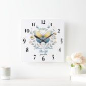 キリスト感動的教聖句 スクエア壁時計 (ホーム)