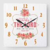 キリスト感動的教聖句 スクエア壁時計 (正面)