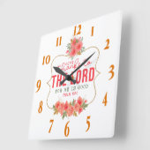 キリスト感動的教聖句 スクエア壁時計 (傾斜)