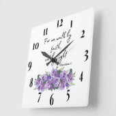 キリスト感動的教聖句 スクエア壁時計 (傾斜)