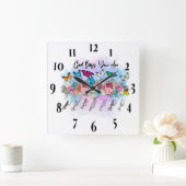 キリスト感動的教聖句 スクエア壁時計 (ホーム)