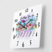 キリスト感動的教聖句 スクエア壁時計 (傾斜)