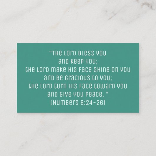 キリスト感動的教聖書宗教十字架 名刺 (裏面)