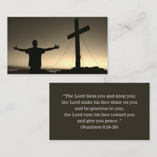 キリスト感動的教聖書宗教十字架 名刺 (正面/裏面)