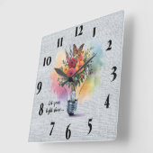 キリスト感動的教聖書聖句/聖なる書物、 経典 スクエア壁時計 (傾斜)