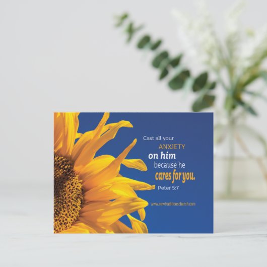 キリスト感動的教聖書聖歌教会招待状 ポストカード (スタンド正面)