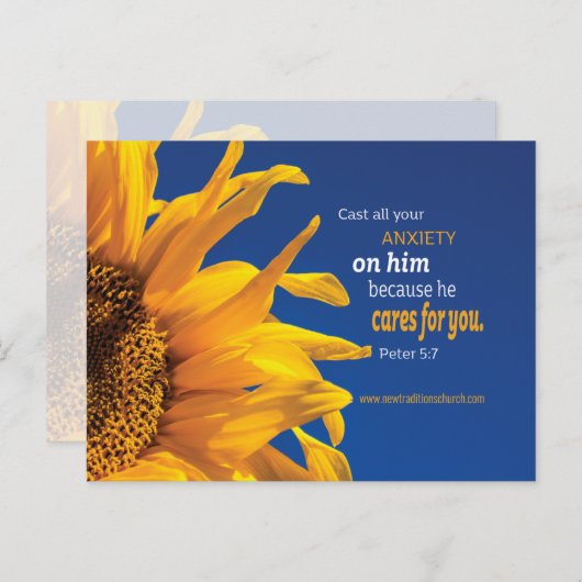 キリスト感動的教聖書聖歌教会招待状 ポストカード (正面/裏面)