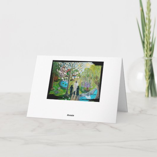 キリスト挨拶カードを持って歩く カード (裏面)