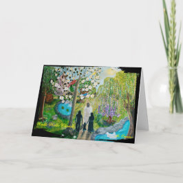 キリスト挨拶カードを持って歩く カード