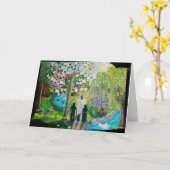 キリスト挨拶カードを持って歩く カード (黄色い花)