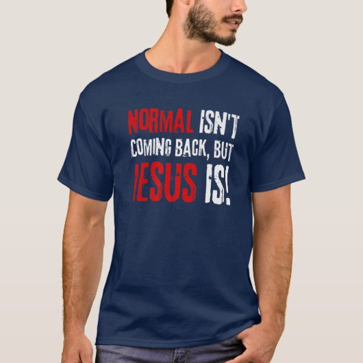 キリスト教おもしろいの信仰、通常は来背部ではない Tシャツ (正面)