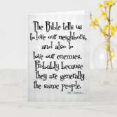 キリスト教おもしろい教引用文GKチェスタトン カード (黄色い花)