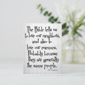 キリスト教おもしろい教引用文GKチェスタトン ポストカード (スタンド正面)