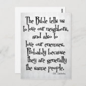 キリスト教おもしろい教引用文GKチェスタトン ポストカード (正面/裏面)