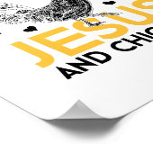 キリスト教おもしろい農家女性ギフトイエス ポスター (角)