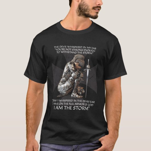 キリスト教ことわざ宗教聖句十字架 Tシャツ (正面)