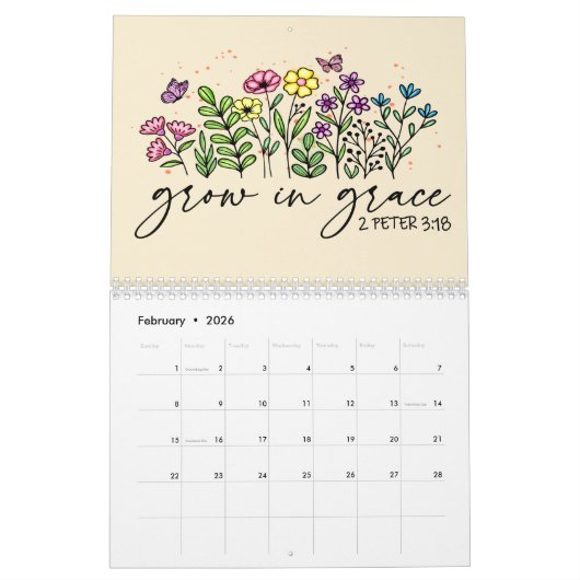 キリスト教とやる気を起こさせる引用文 カレンダー (2月 2026)