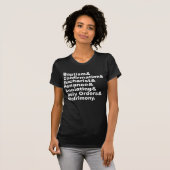 キリスト教とカトリックの七聖餐式 Tシャツ (正面フル)
