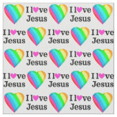 キリスト教と宗教的私はイエスを愛している ファブリック (クローズアップ)