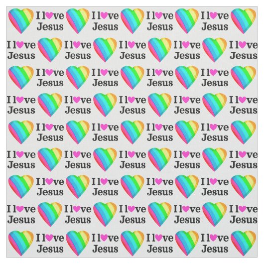 キリスト教と宗教的私はイエスを愛している ファブリック (見本)