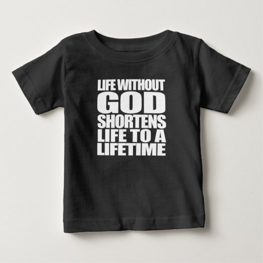 キリスト教と聖書の信仰の引用文 ベビーTシャツ (正面)