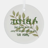 キリスト教に従う ガラスオーナメント (裏面)