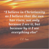 キリスト教に関するC.S.ルイス引用文 シール (正面)