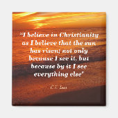 キリスト教に関するC.S.ルイス引用文 マグネット (正面)