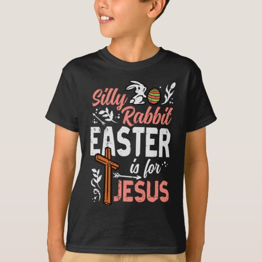 キリスト教のおバカなウサギのイースター メンズ・ボーイズTシャツ Tシャツ (正面)