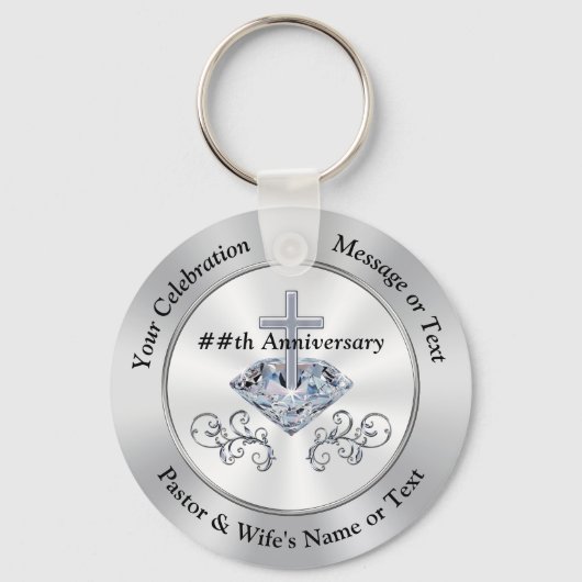 キリスト教のお土産アイディア教会の記念日 キーホルダー (正面)