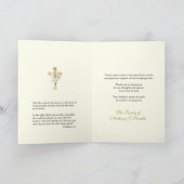 キリスト教のお悔やみ感謝カード クロス リリー サンキューカード (内部)