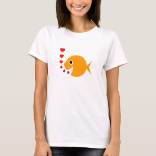 キリスト教のきれいなユーモアのバチェロレッテのかわいい金魚 Tシャツ