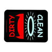 キリスト教のきれいな汚れた食洗機のおもしろいな大きい マグネット (横)