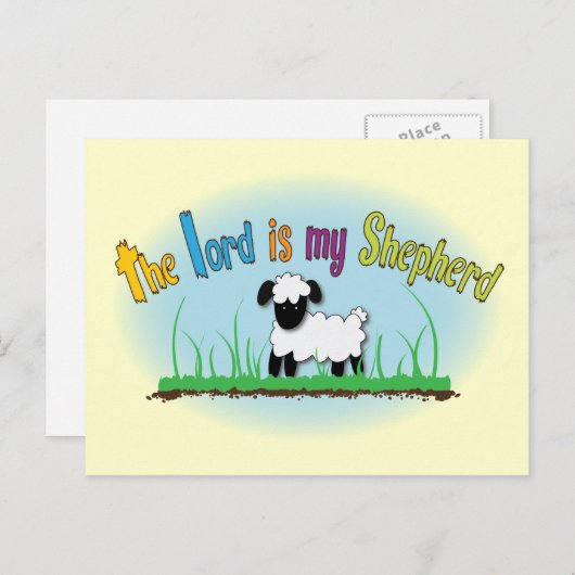 キリスト教のはがき:主は私の羊飼いだ ポストカード (正面/裏面)