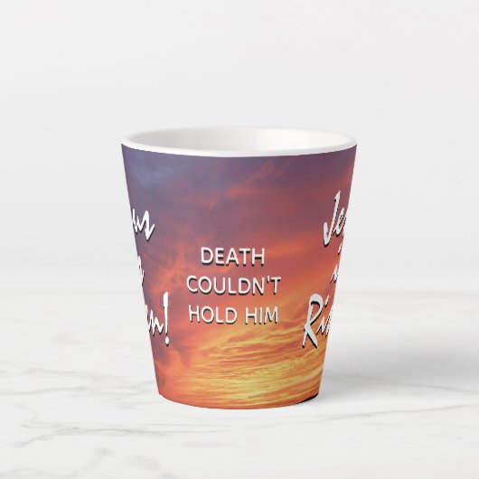 キリスト教のイエス様が復活祭を起こした カフェラテマグ (正面)