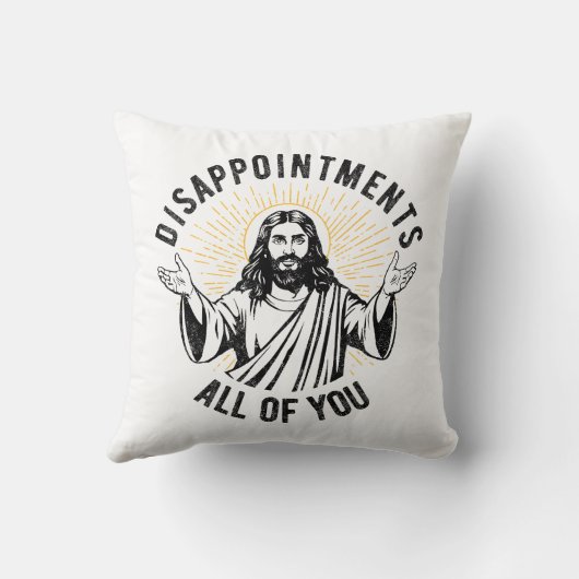 キリスト教のイエス様を失望おもしろいさせる クッション (裏面)