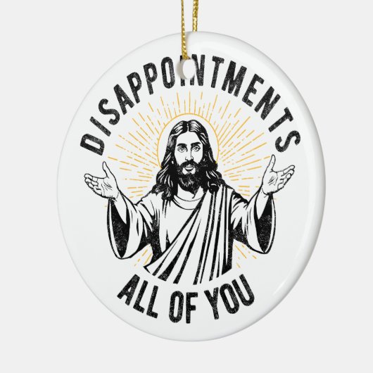 キリスト教のイエス様を失望おもしろいさせる セラミックオーナメント (左)