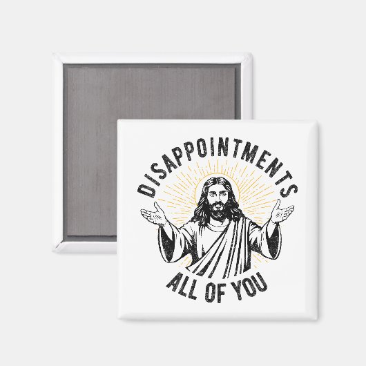 キリスト教のイエス様を失望おもしろいさせる マグネット (正面/裏面)