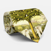 キリスト教のイラストレーション1892年ヴィンテージの生命の樹 ネクタイ (ロール)