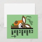 キリスト教のイースターウサギ ノートカード (正面/裏面)