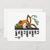 キリスト教のイースターウサギ ポストカード (正面/裏面)