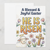 キリスト教のイースターグリーティングアート シーズンカード (正面/裏面)