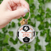 キリスト教のカスタマイズ可能なサッカーのキーホルダーあなたの文字 キーホルダー (手)