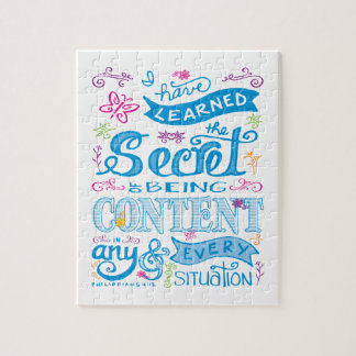 キリスト教のガーリー聖書のかわいい詩の手書きピンク ジグソーパズル