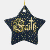 キリスト教のキリスト教十字信仰クリスマス セラミックオーナメント (正面)