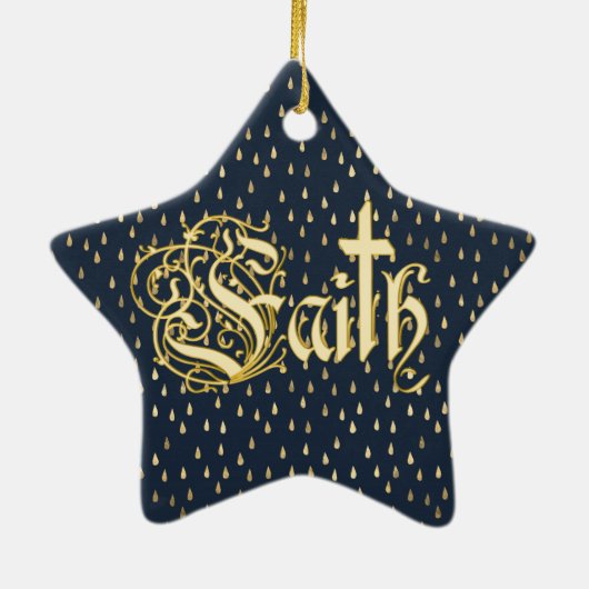 キリスト教のキリスト教十字信仰クリスマス セラミックオーナメント (裏面)