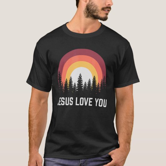 キリスト教のキリスト教徒を愛するイエス Tシャツ (正面)